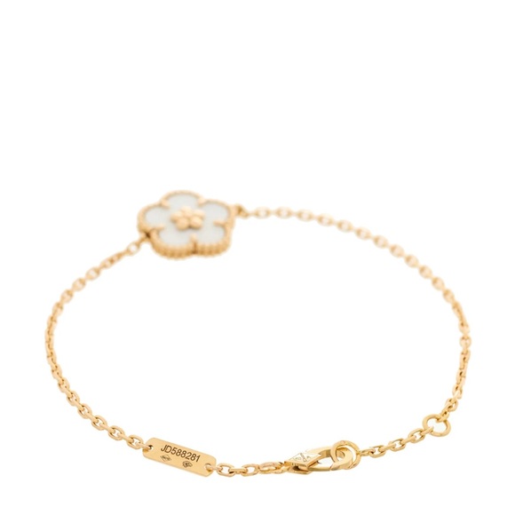 Van Cleef & Arpels 18k Rose Gold Mother of Pearl Lucky Spring Plum Blossom - Picture 3 of 6